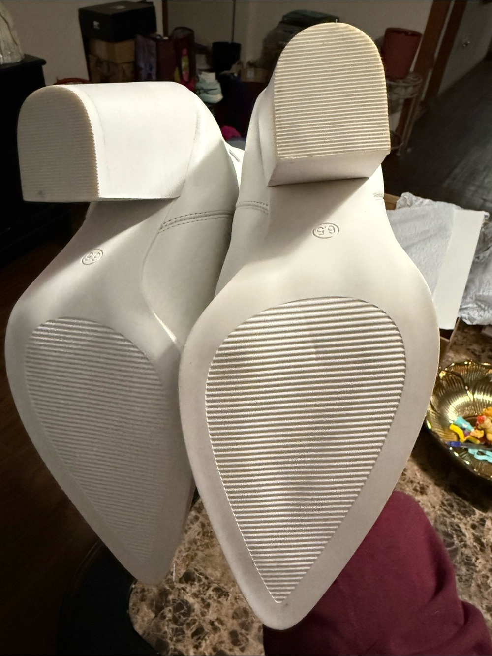 Steve Madden White Heeled Western Boots - Never Worn - Picture 7 of 9